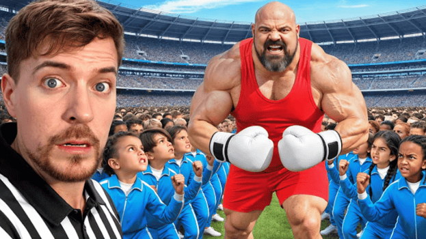 100 Kids Vs World’s Strongest Man